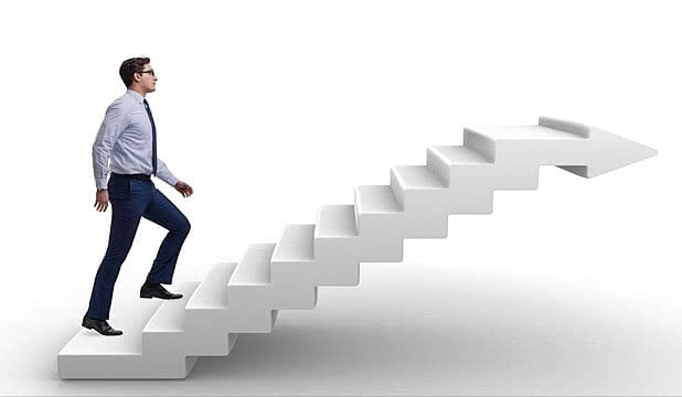 pngtree the businessman climbing career ladder in business concept businessman climbing career photo image 1833804